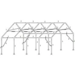 INTEROUGE BARRERENF Porte 5m 38mm Pour Tente De Reception -T