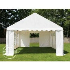 INTENT24.FR INTENT24 3x4 M Tente De Réception/Barnum Gris-blanc Toile De Haute Qualité Env. 500g/m² PVC ECONOMY - Gris -Pergola Soldes 3870941 3