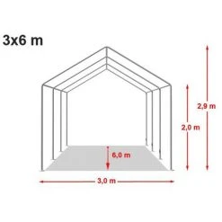 INTENT24.FR INTENT24 3x6 M Tente De Réception/Barnum Blanc Toile De Haute Qualité Env. 500g/m² PVC ECONOMY - Blanc 11 INTENT24.FR INTENT24 3x6 M Tente De Réception/Barnum Blanc Toile De Haute Qualité Env. 500g/m² PVC ECONOMY - Blanc -Pergola Soldes 3870948 5