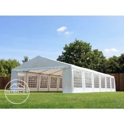 INTENT24.FR INTENT24 5x10 M Tente De Réception/Barnum Blanc Toile De Haute Qualité Env. 500g/m² PVC ECONOMY - Blanc -Pergola Soldes 3870990 2
