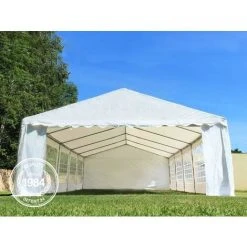 INTENT24.FR INTENT24 6x12 M Tente De Réception/Barnum Blanc Toile De Haute Qualité Env. 500g/m² PVC ECONOMY - Blanc -Pergola Soldes 3871024 3