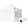 INTENT24.FR Tente Pliante 3x3 M - 4 Côtés Acier Barnum Chapiteau Pliant Tonnelle Stand Paddock Réception Abri Blanc - Blanc -Pergola Soldes 3871041 1