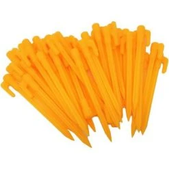 BARES 40 Piquets De Tente De Jardin En Plastique Jaune De 5,7 Po