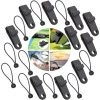 LANGRAY 20 Pèces Tente Clips Clips De Verrouillage Clip De Tente Réutilisable Clip De Bâche Réglable Tarp Clips En Plastique Accessoires Camping Jardin Housses Bateau 10 Pinces De Tente Et 10 Cordes Attachées -Pergola Soldes 39665613 1