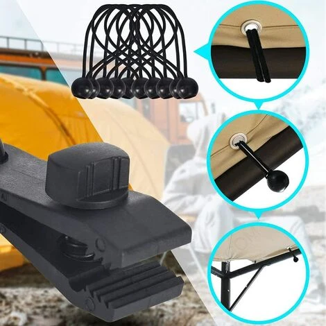 LANGRAY 20 Pèces Tente Clips Clips De Verrouillage Clip De Tente Réutilisable Clip De Bâche Réglable Tarp Clips En Plastique Accessoires Camping Jardin Housses Bateau 10 Pinces De Tente Et 10 Cordes Attachées 5 LANGRAY 20 Pèces Tente Clips Clips De Verrouillage Clip De Tente Réutilisable Clip De Bâche Réglable Tarp Clips En Plastique Accessoires Camping Jardin Housses Bateau 10 Pinces De Tente Et 10 Cordes Attachées – Image 3