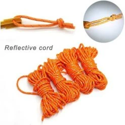 LANGRAY Lot De 10 Sardines De Tente En Alliage D'aluminium - 18 Cm - 4 Piquets Réfléchissants - 4 M - Avec Sac -Pergola Soldes 39665716 5