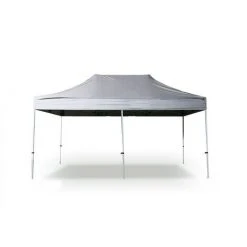 INTEROUGE Toit TP 3x6m Polyester 300g/m² Pellicule PVC Gris