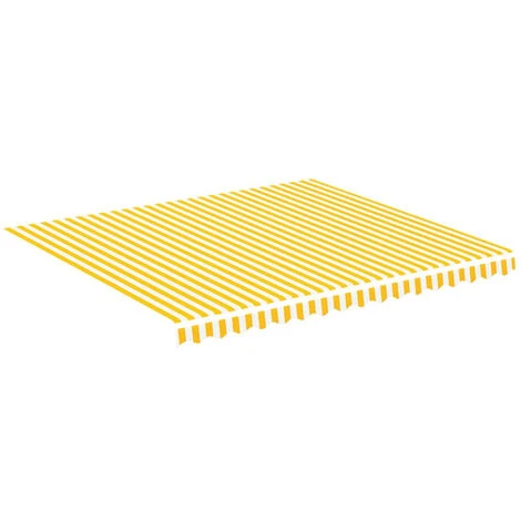 ASUPERMALL Tissu De Remplacement Pour Auvent Jaune Et Blanc 4x3,5 M 4 ASUPERMALL Tissu De Remplacement Pour Auvent Jaune Et Blanc 4x3,5 M – Image 2