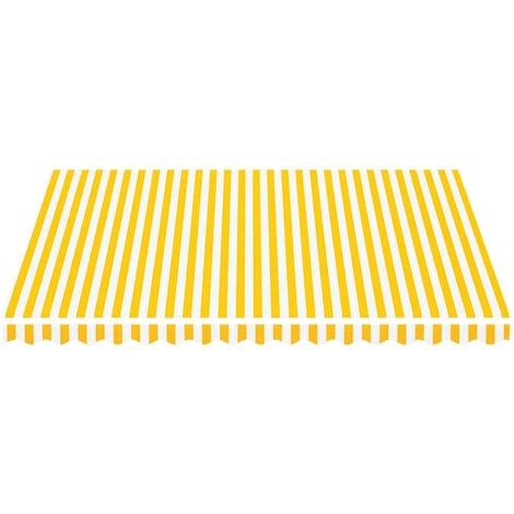 ASUPERMALL Tissu De Remplacement Pour Auvent Jaune Et Blanc 4x3,5 M 5 ASUPERMALL Tissu De Remplacement Pour Auvent Jaune Et Blanc 4x3,5 M – Image 3