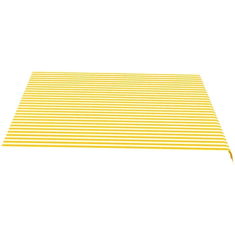 ASUPERMALL Tissu De Remplacement Pour Auvent Jaune Et Blanc 4x3,5 M 6 ASUPERMALL Tissu De Remplacement Pour Auvent Jaune Et Blanc 4x3,5 M – Image 4