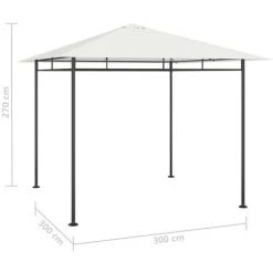 ASUPERMALL Belvedere 3x3x2,7 M Creme 180 G/m² -Pergola Soldes 39744468 4