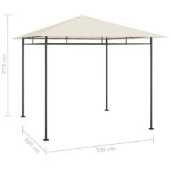 ASUPERMALL Belvedere 3x3x2,7 M Taupe 180 G/m² -Pergola Soldes 39744473 4