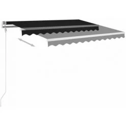VidaXL Auvent Rétractable Automatique Et Poteaux 3x2,5 M Anthracite - Anthracite -Pergola Soldes 39859046 4