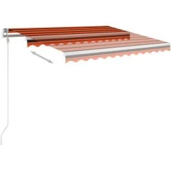 VidaXL Auvent Rétractable Automatique Et Poteaux 3x2,5 M Orange Marron - Orange 10 VidaXL Auvent Rétractable Automatique Et Poteaux 3x2,5 M Orange Marron - Orange -Pergola Soldes 39859047 4