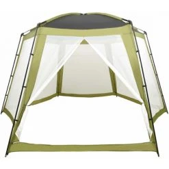 ASUPERMALL Tente De Piscine Tissu 500x433x250 Cm Vert -Pergola Soldes 39927200 3