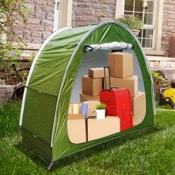 AIDUCHO Étanche En Plein Air De Rangement De Vélos Abri De Vélo Robuste Tente De Vélo Gain De Place Vélo Outil De Jardin Couverture De Rangement Sac À Dos Abri - Gris Clair -Pergola Soldes 39954124 4