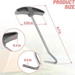 TRIOMPHE TRIO 3 Pièces Crochet De Sol Pour Piquet De Tente Piquets De Tente D'Extracteur D'Extracteur De Cheville Avec Crochet Extracteur Extracteur Accessoires De Tente Avec Poignée En Plastique 8 TRIOMPHE TRIO 3 Pièces Crochet De Sol Pour Piquet De Tente Piquets De Tente D'Extracteur D'Extracteur De Cheville Avec Crochet Extracteur Extracteur Accessoires De Tente Avec Poignée En Plastique -Pergola Soldes 40103311 2