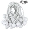 ECHOO 50 Pcs Tendeur à Boule Élastique, Tendeur De Bâche Pour Pavillon, Camping, Tente Cordons, Rideaux Harnais D’Extension, 10cm