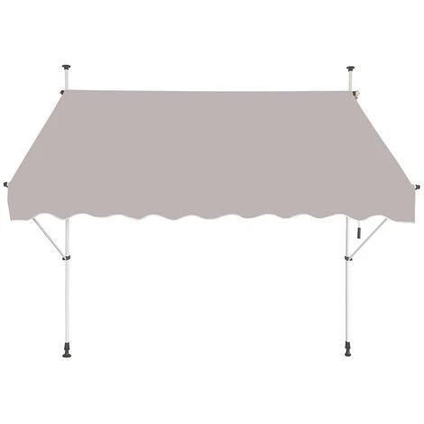 INTEROUGE Store Banne Mobile 2.5m Auvent Avancée De Toit Rétractable Manuel - Auvent De Terrasse En Acier Polyester Imperméabilisé Sans Perçage Beige - Fenêtre/terrasse/balcon/jardin 2.5 X 2 X 1.2 M 3 INTEROUGE Store Banne Mobile 2.5m Auvent Avancée De Toit Rétractable Manuel - Auvent De Terrasse En Acier Polyester Imperméabilisé Sans Perçage Beige - Fenêtre/terrasse/balcon/jardin 2.5 X 2 X 1.2 M