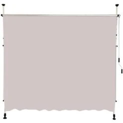 INTEROUGE Store Banne Mobile 2.5m Auvent Avancée De Toit Rétractable Manuel - Auvent De Terrasse En Acier Polyester Imperméabilisé Sans Perçage Beige - Fenêtre/terrasse/balcon/jardin 2.5 X 2 X 1.2 M 8 INTEROUGE Store Banne Mobile 2.5m Auvent Avancée De Toit Rétractable Manuel - Auvent De Terrasse En Acier Polyester Imperméabilisé Sans Perçage Beige - Fenêtre/terrasse/balcon/jardin 2.5 X 2 X 1.2 M -Pergola Soldes 40330535 2