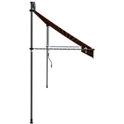 HAPPYSHOPPING Auvent Manuel Retractable Avec LED 400 Cm Orange Et Marron 11 HAPPYSHOPPING Auvent Manuel Retractable Avec LED 400 Cm Orange Et Marron -Pergola Soldes 40339562 5
