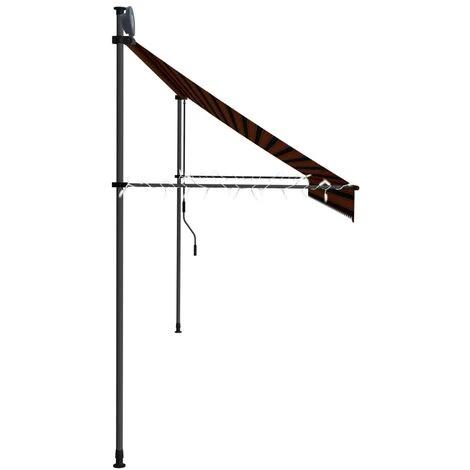 HAPPYSHOPPING Auvent Manuel Retractable Avec LED 400 Cm Orange Et Marron 7 HAPPYSHOPPING Auvent Manuel Retractable Avec LED 400 Cm Orange Et Marron – Image 5