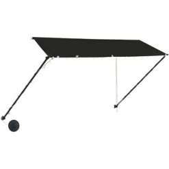 HAPPYSHOPPING Auvent Retractable Avec LED 350x150 Cm Anthracite -Pergola Soldes 40339731 3