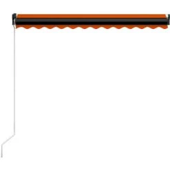 HAPPYSHOPPING Auvent Manuel Retractable Avec LED 300x250 Cm Orange Et Marron -Pergola Soldes 40352646 5