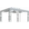 HAPPYSHOPPING Tonnelle Avec Double Toit Et Lumieres LED 3x4 M Blanc 1 HAPPYSHOPPING Tonnelle Avec Double Toit Et Lumieres LED 3x4 M Blanc -Pergola Soldes 40355931 1
