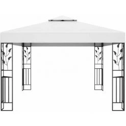 HAPPYSHOPPING Tonnelle Avec Double Toit Et Lumieres LED 3x4 M Blanc 10 HAPPYSHOPPING Tonnelle Avec Double Toit Et Lumieres LED 3x4 M Blanc -Pergola Soldes 40355931 4