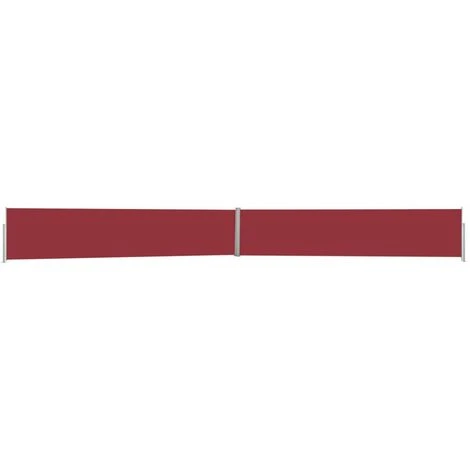 HAPPYSHOPPING Auvent Lateral Retractable De Patio 140x1200 Cm Rouge 3 HAPPYSHOPPING Auvent Lateral Retractable De Patio 140x1200 Cm Rouge