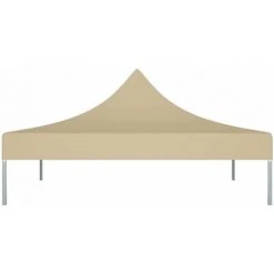 HAPPYSHOPPING Toit De Tente De Reception 3x3 M Beige 270 G/m² -Pergola Soldes 40436258 3