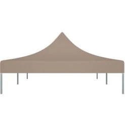 HAPPYSHOPPING Toit De Tente De Reception 6x3 M Taupe 270 G/m² -Pergola Soldes 40436304 4