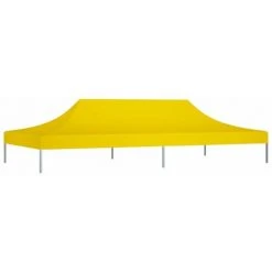 HAPPYSHOPPING Toit De Tente De Reception 6x3 M Jaune 270 G/m² 8 HAPPYSHOPPING Toit De Tente De Reception 6x3 M Jaune 270 G/m² -Pergola Soldes 40436324 2