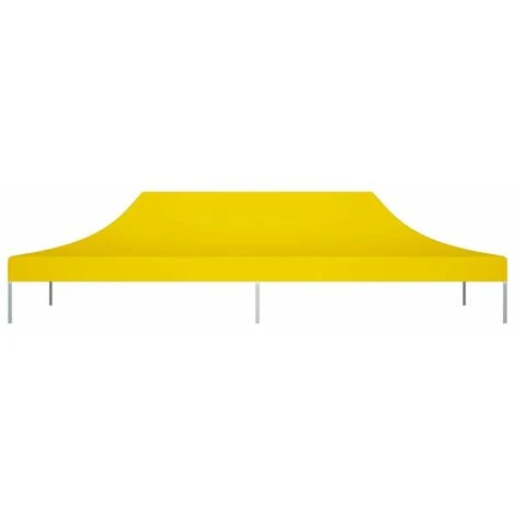 HAPPYSHOPPING Toit De Tente De Reception 6x3 M Jaune 270 G/m² 5 HAPPYSHOPPING Toit De Tente De Reception 6x3 M Jaune 270 G/m² – Image 3