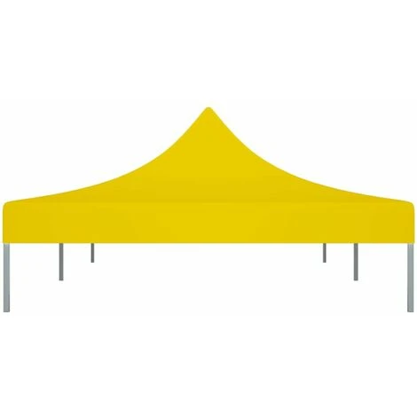 HAPPYSHOPPING Toit De Tente De Reception 6x3 M Jaune 270 G/m² 6 HAPPYSHOPPING Toit De Tente De Reception 6x3 M Jaune 270 G/m² – Image 4