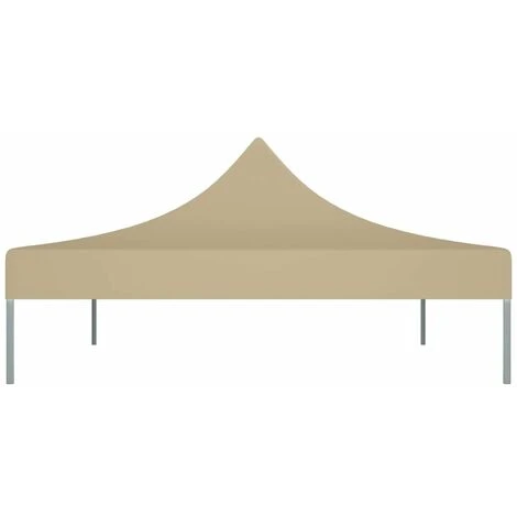 HAPPYSHOPPING Toit De Tente De Reception 4x3 M Beige 270 G/m² 6 HAPPYSHOPPING Toit De Tente De Reception 4x3 M Beige 270 G/m² – Image 4