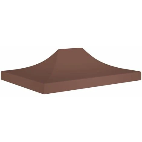 HAPPYSHOPPING Toit De Tente De Reception 4x3 M Marron 270 G/m² 3 HAPPYSHOPPING Toit De Tente De Reception 4x3 M Marron 270 G/m²