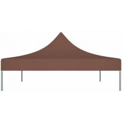 HAPPYSHOPPING Toit De Tente De Reception 4x3 M Marron 270 G/m² 10 HAPPYSHOPPING Toit De Tente De Reception 4x3 M Marron 270 G/m² -Pergola Soldes 40436403 4