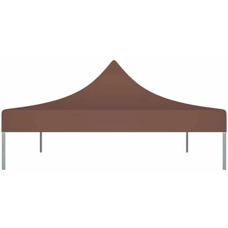HAPPYSHOPPING Toit De Tente De Reception 4x3 M Marron 270 G/m² 6 HAPPYSHOPPING Toit De Tente De Reception 4x3 M Marron 270 G/m² – Image 4
