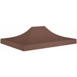 HAPPYSHOPPING Toit De Tente De Reception 4,5x3 M Marron 270 G/m²