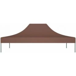 HAPPYSHOPPING Toit De Tente De Reception 4,5x3 M Marron 270 G/m² 9 HAPPYSHOPPING Toit De Tente De Reception 4,5x3 M Marron 270 G/m² -Pergola Soldes 40436467 3