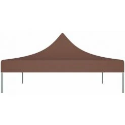 HAPPYSHOPPING Toit De Tente De Reception 4,5x3 M Marron 270 G/m² 10 HAPPYSHOPPING Toit De Tente De Reception 4,5x3 M Marron 270 G/m² -Pergola Soldes 40436467 4