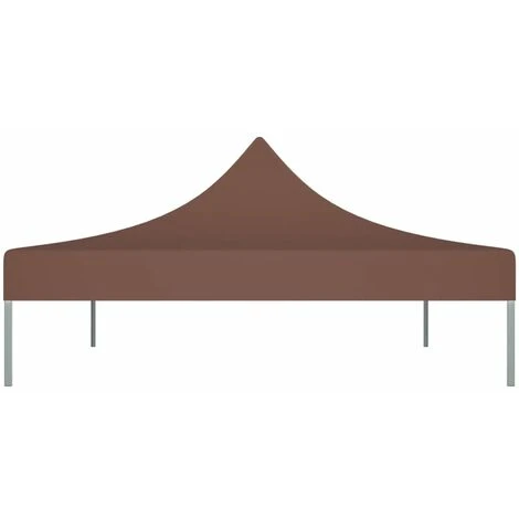 HAPPYSHOPPING Toit De Tente De Reception 4,5x3 M Marron 270 G/m² 6 HAPPYSHOPPING Toit De Tente De Reception 4,5x3 M Marron 270 G/m² – Image 4