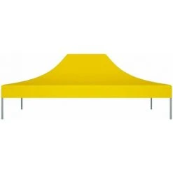 HAPPYSHOPPING Toit De Tente De Reception 4,5x3 M Jaune 270 G/m² 9 HAPPYSHOPPING Toit De Tente De Reception 4,5x3 M Jaune 270 G/m² -Pergola Soldes 40436480 3