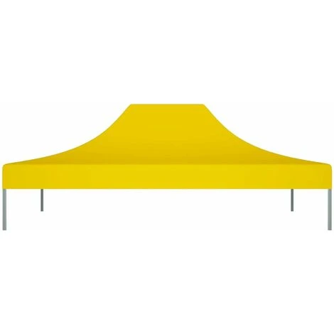 HAPPYSHOPPING Toit De Tente De Reception 4,5x3 M Jaune 270 G/m² 5 HAPPYSHOPPING Toit De Tente De Reception 4,5x3 M Jaune 270 G/m² – Image 3