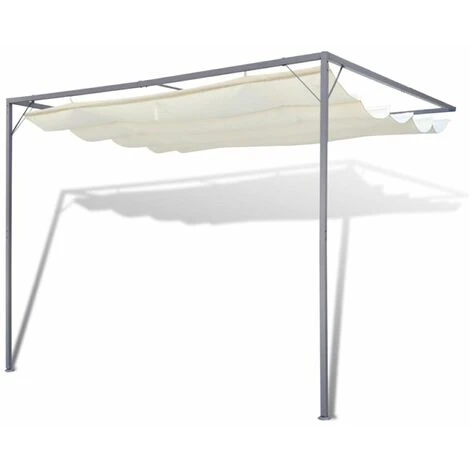 HAPPYSHOPPING Tonnelle De Jardin Avec Auvent Retractable 3 HAPPYSHOPPING Tonnelle De Jardin Avec Auvent Retractable