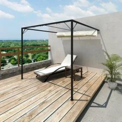 HAPPYSHOPPING Tonnelle De Jardin Avec Auvent Retractable 8 HAPPYSHOPPING Tonnelle De Jardin Avec Auvent Retractable -Pergola Soldes 40438334 2