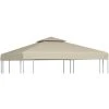 HAPPYSHOPPING Recouvrement De Remplacement D'auvent 310 G/m² 3 X 3 M Beige -Pergola Soldes 40438384 1