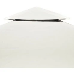 HAPPYSHOPPING Recouvrement De Remplacement D'auvent 310 G/m² 3x4m Blanc Creme -Pergola Soldes 40438406 3